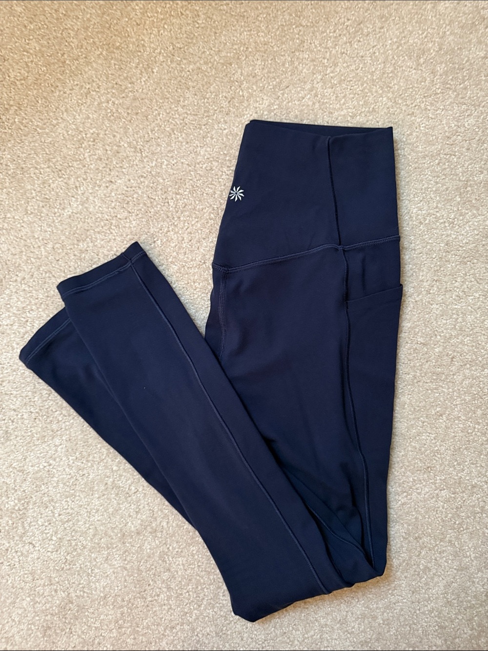 Women's High-Waist Navy Active Leggings 7/8
